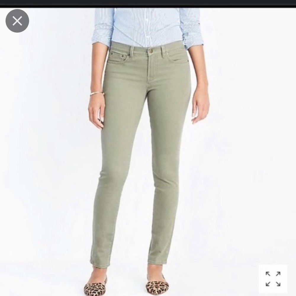 Skinny green jeans